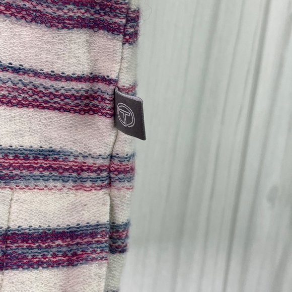 T by Talbots Top Button Back Striped Long Sleeve Size M Heather - Picture 10 of 10